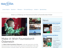 Tablet Screenshot of make-a-wish.at